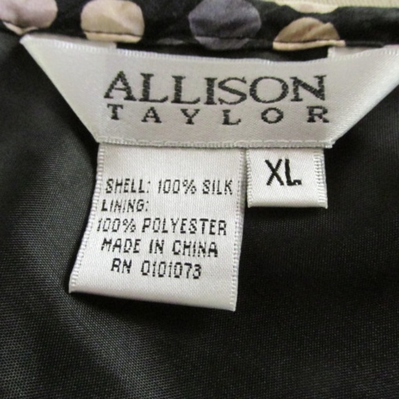 Allison Taylor Flared Polka Dot Silk Skirt, Size XL - Picture 5 of 5